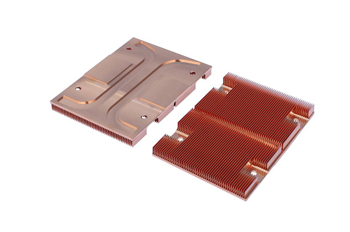 Precision copper skived heat sink