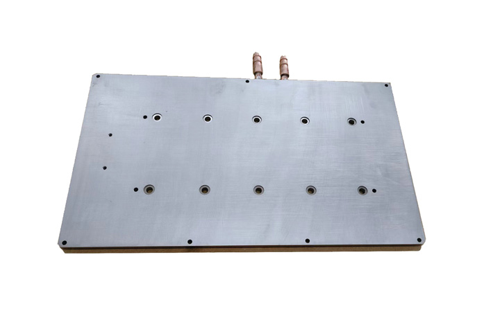 Aluminum plate buried copper tube liquid cooling plate